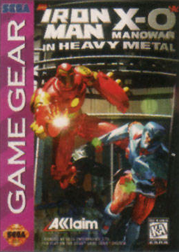 Iron Man X-O Manowar in Heavy Metal box art for Sega Game Gear